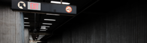 no smoking exit sign