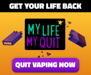 Get your life back. Quit Vaping Now.